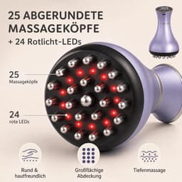 4-in-1 lymfatisch massageapparaat, elektrisch, anti-cellulitis massageapparaat met EMS, rood licht, warmte en vibratie, lichaamsmassageapparaat met 30 intensiteitsniveaus, cellulitis apparaat voor — thumbnail 4