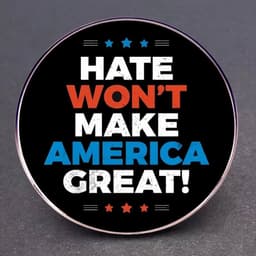 2 stuks haat zal Amerika geen geweldige reversspeldje maken, tegen kritiek pin, metalen legering badge, 3 cm (1,2"), metaal, geen edelsteen, 3cm(1.2"), Metaal, Geen edelsteen — thumbnail 4