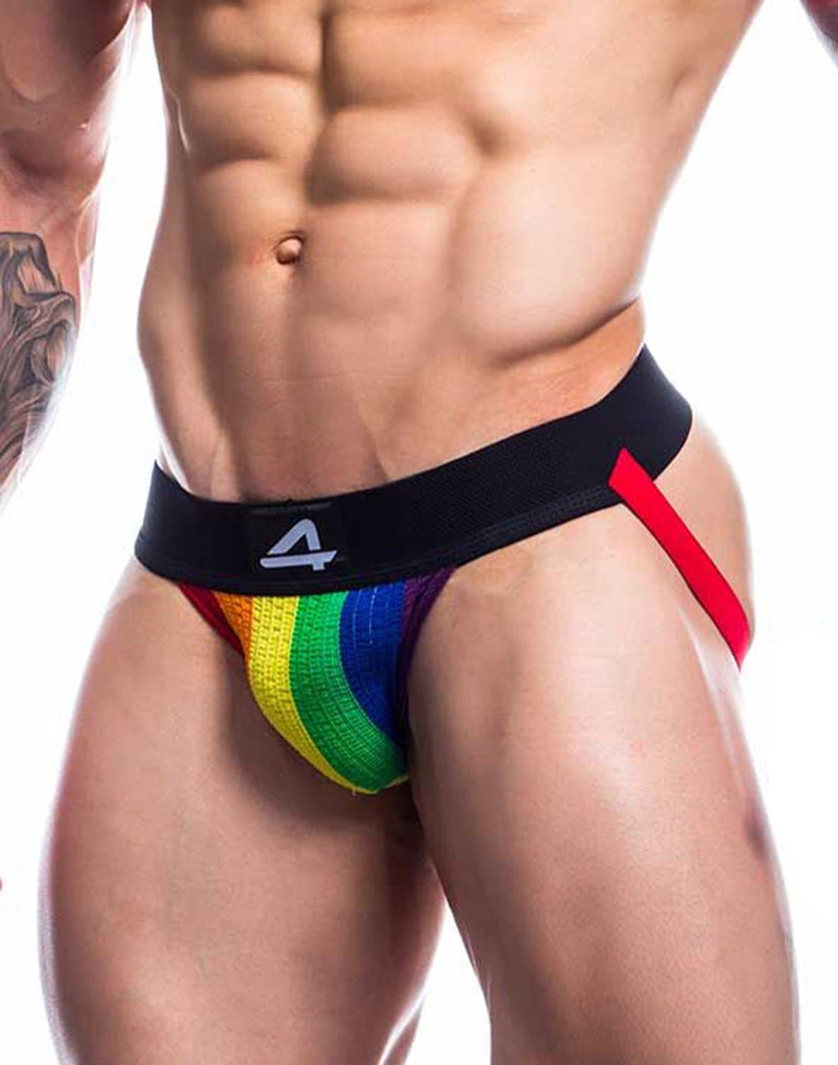 Cut4Men - Sexy Jockstrap - Pride - Rainbow M — afbeelding 1