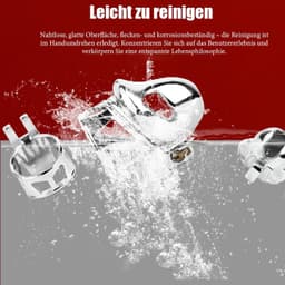 Cage voor mannen met 9 ringen en 2 sleutels, ademend, met riem — thumbnail 4