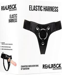 RealRock – Elastische Voorbind Harnas tot 5 cm voor een Harde Aanpak - Zwart — thumbnail 4