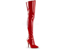Pleaser - SEDUCE-3000 Overknee laarzen - US 10 - 40 Shoes - Rood