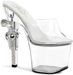 Pleaser - REVOLVER-712 Muiltjes - Paaldans schoenen - 35 Shoes - Wit — thumbnail 1