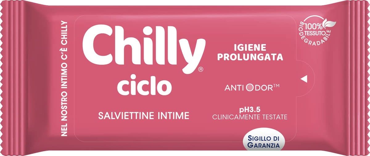 Chilly Cyclusreinigingsdoekjes, 100% biologisch afbreekbaar, ideaal voor onderweg, pH-waarde 3,5, klinisch getest - ShopVlot — afbeelding 1