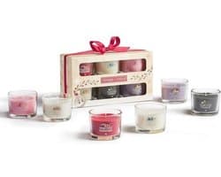 Giftset met 6 Geurende Stearin Kaarsen - Sneeuw Globe Wonderland Collectie - Perfecte Cadeaus voor Vrouwen