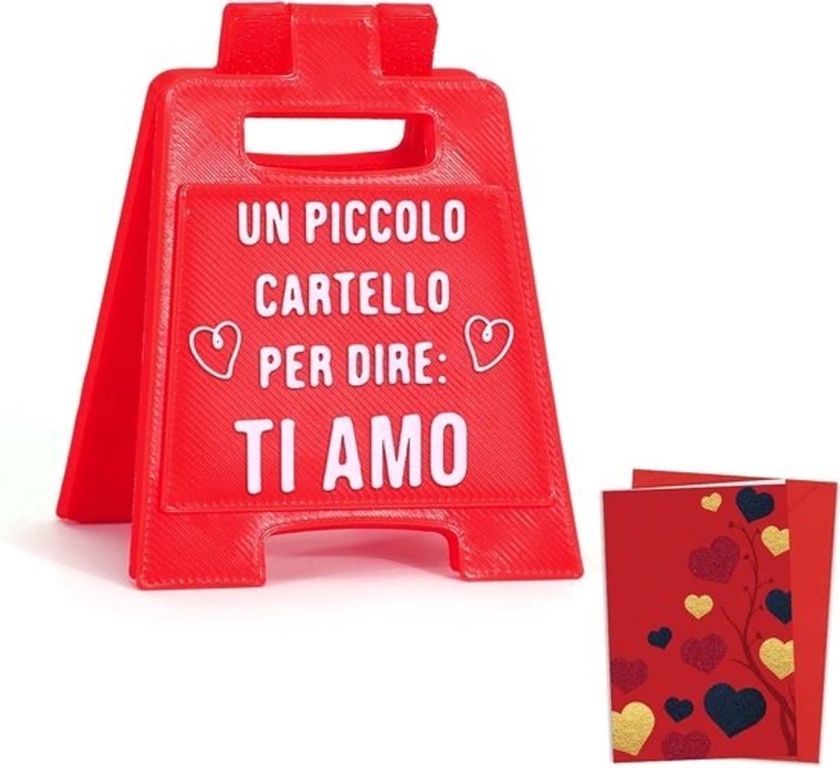 Cadeau Set - Romantisch Gebaar - Valentijnsdag Vieren - Mini Bordje + Kaart - 26 x 17 cm — afbeelding 1