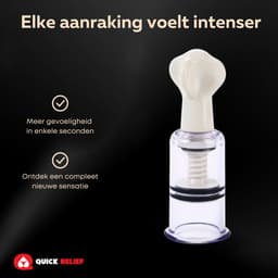Quick Relief Tepel en Clitoris Stimulatie - Set van 3 Tepelzuigers - Clitoris Zuiger - Clitorispompen - Sex Toys voor Vrouwen - Seksspeeltjes - Clitoris Stimulator - 3 stuks - Transparant — thumbnail 3