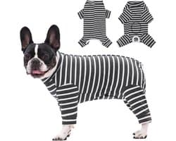 Herstelpak voor honden - bodysuit met lange mouwen na operatie, medisch huisdiershirt, onesie, ter bescherming van wonden, chirurgisch pak voor reu/vrouwelijke honden, puppypyjama voor kleine