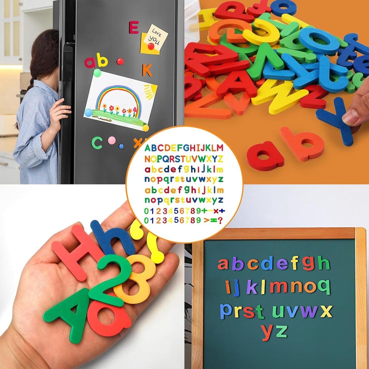Magnetische letters en cijfers, 105 stuks alfabet magneten met grote — afbeelding 1