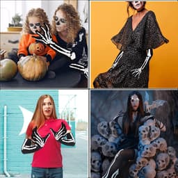 Dailygoods- Handschoenen Skeletten - Rekbare Halloween Handschoenen - Cosplay/Verkleedfeest - Voor Heren/Dames/Tieners - Hoge Elastische Acryl - Bescherming Tegen Kou - Kostuumhandschoenen — thumbnail 3