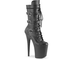 Pleaser - FLAMINGO-1053 Plateau Laarzen - Paaldans schoenen - 36 Shoes - Zwart