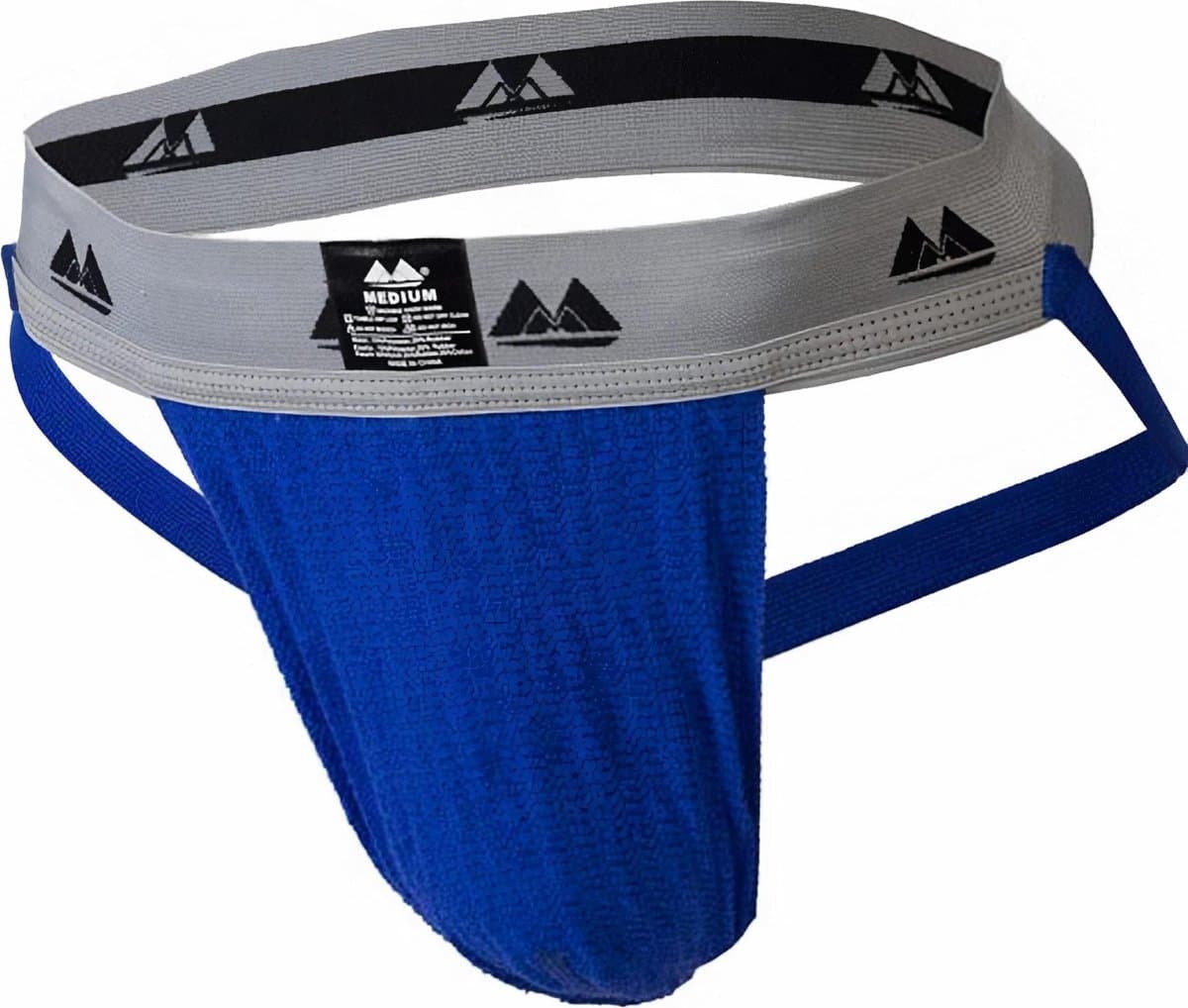 MM Sports Original Edition Swimmer/Jogger Jockstrap 2 inch Blue - MAAT L - Heren Ondergoed - Jockstrap voor Man - Mannen Jock — afbeelding 1
