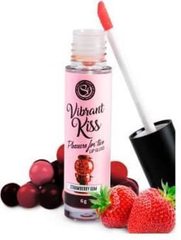 Secret Play Vibrant Kiss - Stimulerend Middel - Lip Gloss - Vibrerend Effect - Aardbei Smaak - 6gr — thumbnail 4