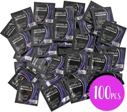 VITALIS condooms pack met chocolade-aroma | Nominale breedte 53 mm | Gevoelsechte gekleurde | Premium gearomatiseerd | Flinterdun voor mannen | 100 stuks — thumbnail 4