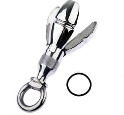 Anaal Speculum - 3 Lepels - Anaal spreider - met slot - chroom - Prolink Novelties — thumbnail 2