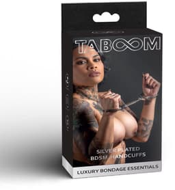 Taboom - Silver Plated BDSM Handcuffs - Bondage / SM Cuffs Zilver — thumbnail 2