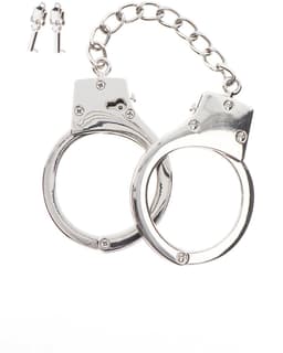 Taboom - Silver Plated BDSM Handcuffs - Bondage / SM Cuffs Zilver — thumbnail 4