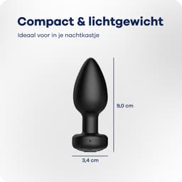 MyFantasy Vibrerende Buttplug met App - Abonnementsvrij en Wereldwijd Bestuurbaar - Sex Toys voor Koppels - Mannen - Vrouwen - Kamasutra Seksspeeltjes - Anaal Vibrator plug - Vibrators voor hem of haar - Zwart — thumbnail 6
