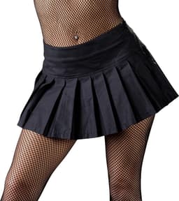 Cottelli Collection – Geplooide Mini Rok voor een Spannende Uitstraling Tijdens Feestjes – Maat L – Zwart — thumbnail 1
