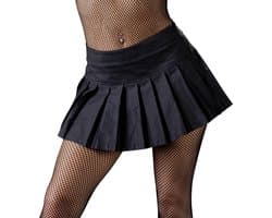 Cottelli Collection – Geplooide Mini Rok voor een Spannende Uitstraling Tijdens Feestjes – Maat L – Zwart