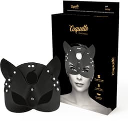 COQUETTE ACCESSORIES | Coquette Vegan Leather Mask With Cat Ears | BDSM | Fetish | Woman Mask | Kinky | Bondage | Carnaval — thumbnail 2