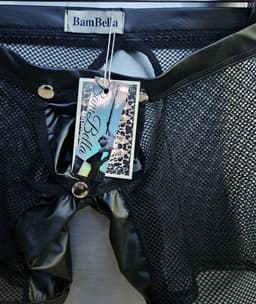 BamBella® Maat XS - open kruis Boxer short kant voor mannen - - doorzichtig BDSM Erotische Sexy Lingerie lang Heren - Zwart mannen ondergoed slip — thumbnail 4