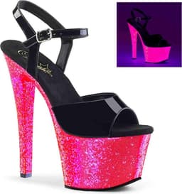 Pleaser - SKY-309UVLG Sandaal met enkelband, Paaldans schoenen - Paaldans schoenen - 40 Shoes - Roze — thumbnail 1