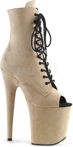 Pleaser - FLAMINGO-1021FS Plateau Laarzen, Paaldans schoenen - Paaldans schoenen - 38 Shoes - Beige — thumbnail 1