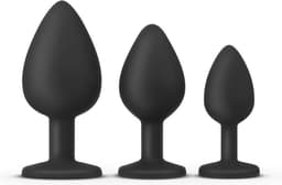 Teazers - Buttplug Set - 3 Delige Set - Buttplugs - Anal Plug - Sex Toys voor Vrouwen en Mannen - Seksspeeltjes - Zwart — thumbnail 3