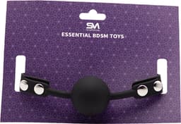 Smart Moves - Afsluitbare Siliconen Ball Gag - Zwart — thumbnail 3