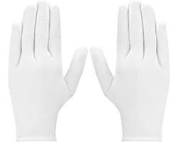 3 paar witte katoenen handschoenen voor dames en heren - stoffen handschoenen eczeem droge handen - hydratatie reiniging zilveren kostuums muntensieraden