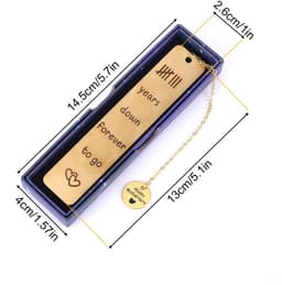 NTHProducts - 8e Huwelijksverjaardag - Stainless Steel - Uniek Geschenk - Goud - Bookmark - Voor Hem en Haar - Perfecte Verpakking — thumbnail 2