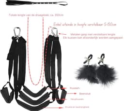 Core® Sex Schommel - Sex Swing Extra Stevig – Seksschommel Met Accessoires – Zwart - ‎ 43cm x 23cm x 11cm — thumbnail 3