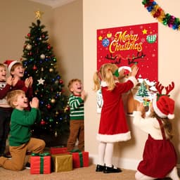 Kerst Rendier Spel - Familie Activiteit - Feestelijk Plezier - Klassiek Draai Spel - 26x20x2 cm - Rood — thumbnail 5