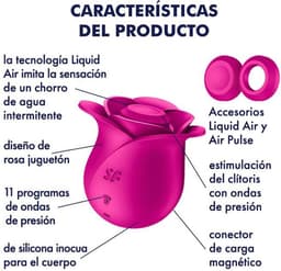 Satisfyer Pro 2 Modern Blossom | 6,5 cm | Liquid Air Technologie | Air Pulse Vibrator | 11 drukgolfprogramma's | Oplaadbare batterij | Waterdicht (IPX7) | Huidvriendelijke siliconen — thumbnail 8