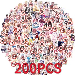 200 Erotische hentai stickers - Stickerset Anime - Volwassenen - Sexy - BDSM - 4-8CM — thumbnail 5