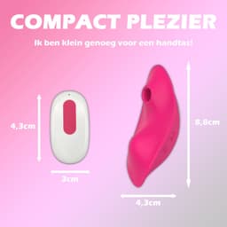 Clitoris stimulator - Luchtdruk en Vibratie - Vibrator met afstandsbediening - Makkelijke app - Slip Vibrator — thumbnail 2