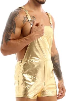 Erotische jarretel overall heren - Jumpsuit - Festival - BDSM - PU Leder — thumbnail 2