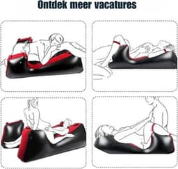 DD® Sex Stoel - Sex Meubel - Sex Chair - Opblaasbaar Kussen - 36x33x10cm - Zwart — thumbnail 4