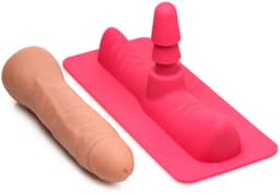 XR Brands Sexy Zadeladapter met Dildo -/beige seksmeubel - Roze — thumbnail 3