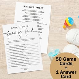 50 Baby Voorspelling Kaarten Babyshower Spel Neutraal - 14 Spellen Set — thumbnail 2