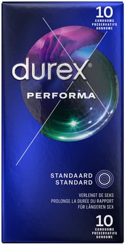 Durex Condooms - Performa met vertragend effect 10st x2 - Voordeelverpakking - Cadeau voor man en vrouw — thumbnail 10