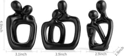 Set van 3 Abstracte Beeldjes voor Koppels - Romantische Woondecoratie voor Huis en Tafel — thumbnail 7