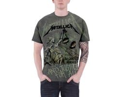 Metallica T-Shirt voor Mannen - Grijs Neon Design