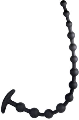 NMC 19 inch geribbeld siliconen anale kralen - Zwart - 48.3 cm — thumbnail 4