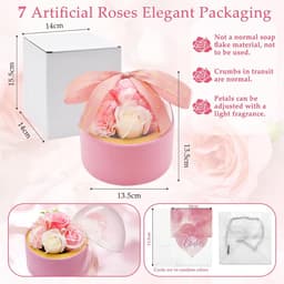 7 Eeuwige Rozen in Luxe Geschenkdoos - Geurende Kunstbloemen, Romantisch Valentijnscadeau — thumbnail 4