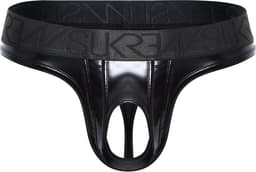 SUKREW Wet Look U-Style Classic Thong - MAAT M - Erotisch Heren Ondergoed - String voor Man - Sexy mannen String — thumbnail 1