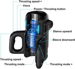 Norvia Automatische Mastrubator Voor Mannen - Sex Toy - Pocket Pussy - 72 Modi - 3 Niveaus - Met Telefoonhouder - Intense Ervaring — thumbnail 3