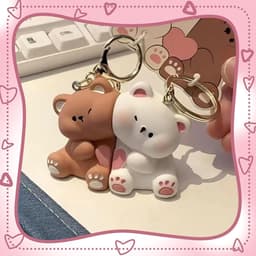 Koppelsleutelhanger - Berenhangers voor partner - Jubileum cadeau - Meerkleurig - Liefdessymbool — thumbnail 5
