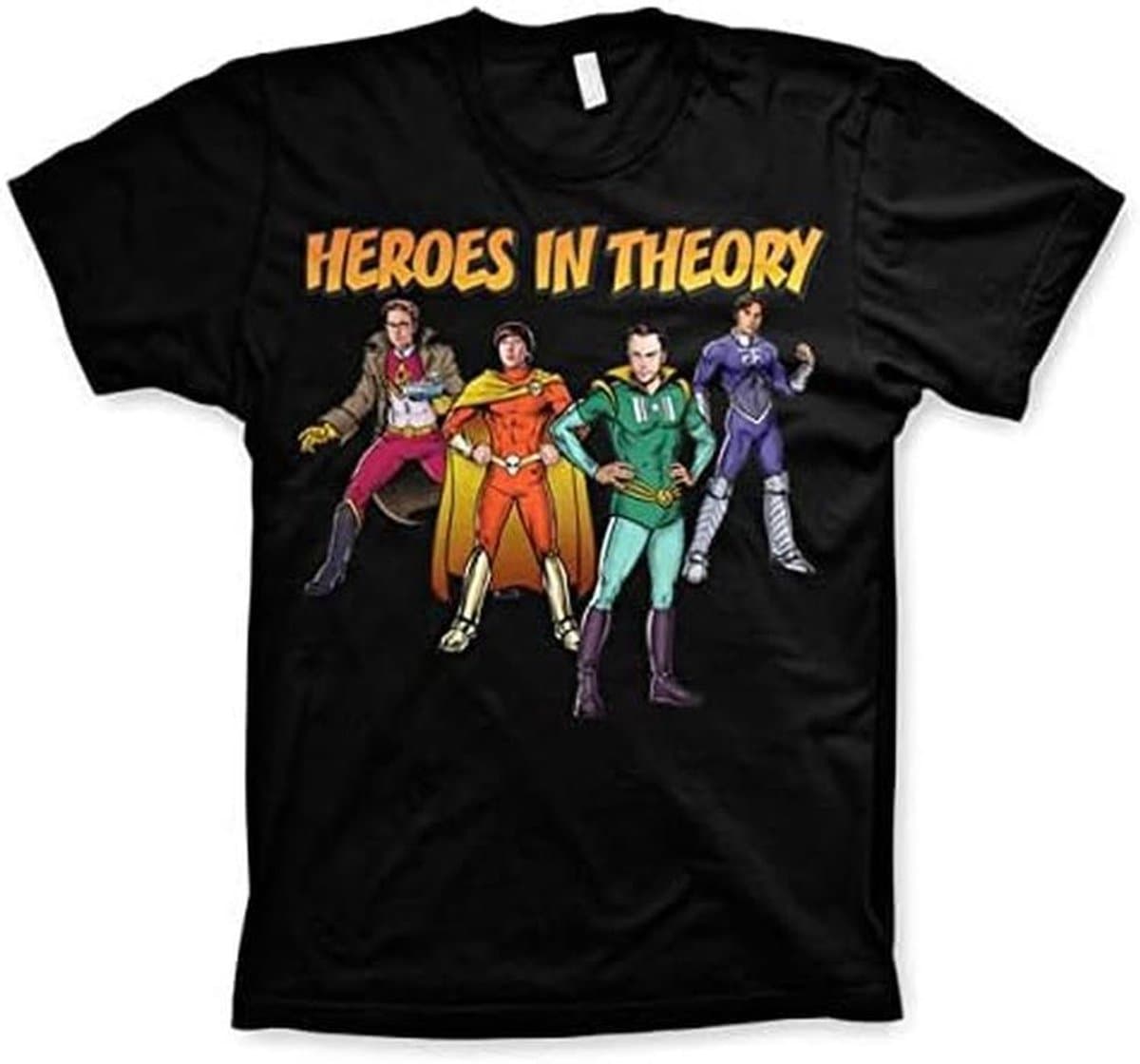 The Big Bang Theory Heroes In Theory T-shirt zwart — afbeelding 1